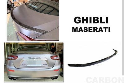 小亞車燈＊新 瑪莎拉蒂 Maserati Ghibli NT款 碳纖維 尾翼 卡夢 鴨尾 空力套件