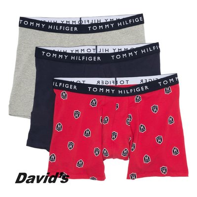 美國大衛 Tommy Hilfiger TH 內褲 四角褲 男 3件裝 現貨【09T3351001】