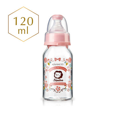 ☘ 板橋統一婦幼百貨 小獅王辛巴 蘿蔓晶鑽標準玻璃小奶瓶(120ml)-3色可選