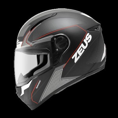 免運費 ZEUS zs811 AL6 消光黑 / 白紅 輕量化 全罩安全帽 ZS-811