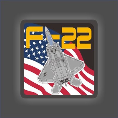 F-22猛禽戰鬥機 美國國旗 貼紙