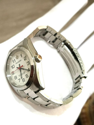 Proking 日本皇冠 白色錶盤 Water Resistant 日本機芯 中性石英鋼錶-手圍18公分