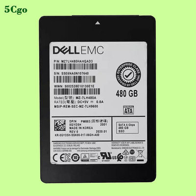 5Cgo【含稅】Dell/戴爾 EMC  三星PM883a 480G/960G/1.92T/3.84TB 2.5吋SATA固態SSD MZ-7LH480A