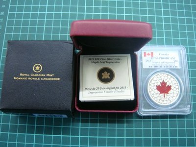 2013年加拿大(楓葉印象)限量紀念銀幣.pcgs盒pr69dcam.限量10000枚