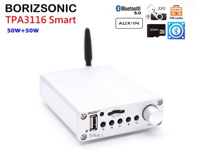 "音樂達人"智能小鋼砲~BORIZSONIC TPA3116 Smart D類擴大機 藍芽5.0 FM廣播 可讀U盤TF