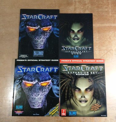 StarCraft+BROOD WAR：說明書 2本+STRATEGY GUIDE 2本,計四本│星海爭霸 攻略│七成新