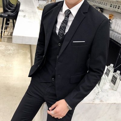 Men suits 3-piece wedding jacket+pant+vest suit groom 2020