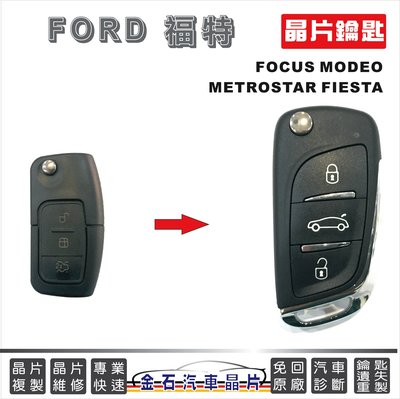 FORD 福特 FOCUS MK2 MODEO METROSTAR FIESTA 汽車鑰匙 車鑰匙 備份 金石鎖印