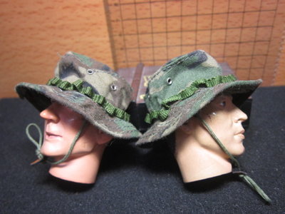 J1經理裝備 似國軍款1/6叢林迷彩濶邊帽一頂(有金屬散熱孔扣) mini模型
