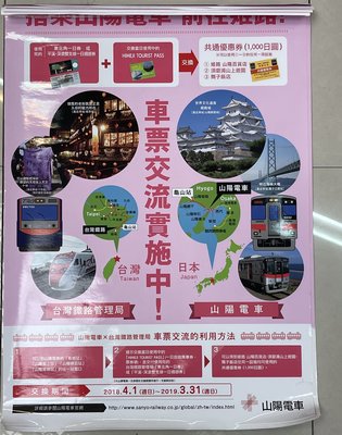 P海報4-台鐵與日本山陽先車票交流海報一張-0108