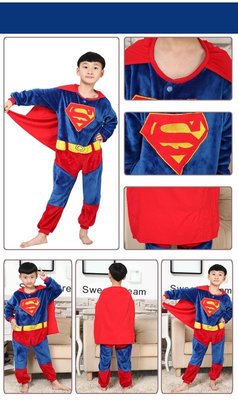 超人 睡衣 兒童款 連身 連體 愛情公寓 動漫 周邊 COS COSPLAY DC 超人 SUPERMAN