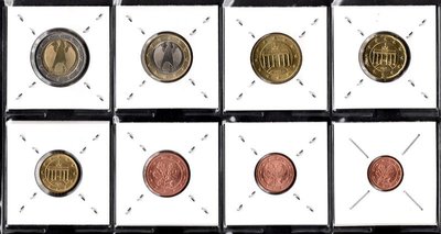 全新2004-2018年版德國1/ 2/ 5/ 10/ 20/ 50分及1 / 2歐元套幣組~8枚一套