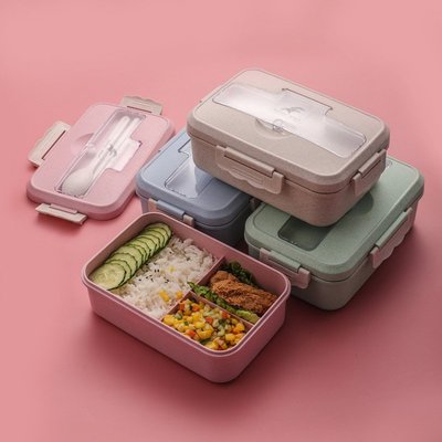 新~跨境貨源微波爐加熱飯盒小學生塑料便當盒套裝lunch box批發
