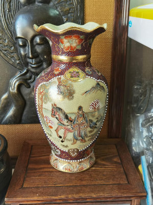 新 002402090350 中古物品 日本回流 薩摩燒 老花瓶