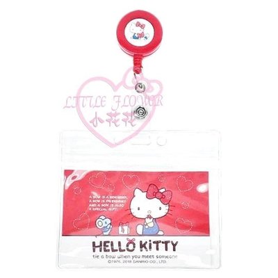 ♥小花花日本精品♥ Hello kitty 凱蒂貓 透明防水 護照套/卡片套/萬用套/證件套 伸縮拉繩-