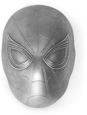 【海寧潮期貨】斐濟2023年漫威系列蜘蛛俠面具實物形2盎司銀幣