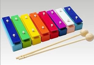 【樂器王u75】鐵木琴系列~ 8音 音磚 附棒 (彩色B款) 紙盒包裝