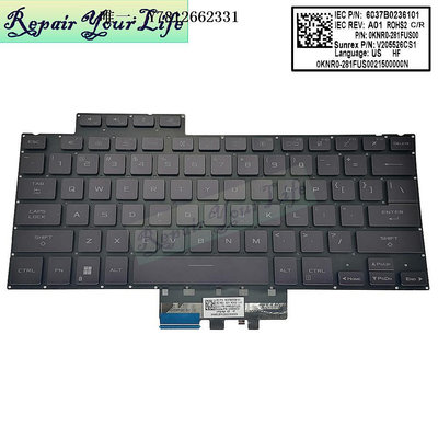 電腦零件適用于ASUS ROG Zephyrus G14 GA402鍵盤 彩色背光 US筆電配件