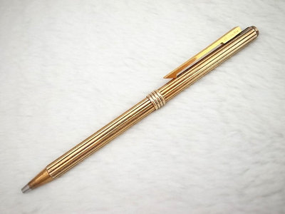 B579 Dior 瑞士製 純銀包金條紋高級原子筆(6.5成新)(旋轉式)