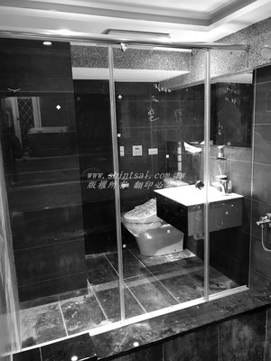 Shintsai玻璃工程 淋浴間 淋浴拉門  品質優乾溼分離 無框五角式淋浴拉門  鋁框玻璃門 限地區含安裝
