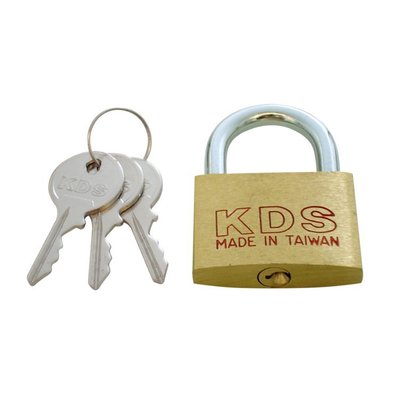 KDS 25mm B銅鎖 鎖頭 門鎖 銅掛鎖 多用途 附3把鑰匙 (同號鎖)台灣製