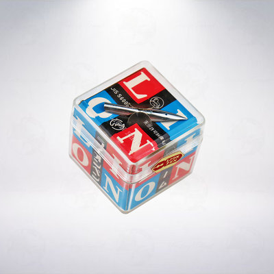 罕見! 日本 LION 方格「骰子型」包裝古董沾水筆尖組: 圓點尖