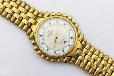 (小蔡二手挖寶網) 法國巴黎 Christian Bernard 伯納 石英錶 女錶 日期顯示 有行走 商品如圖 1元起標 無底價