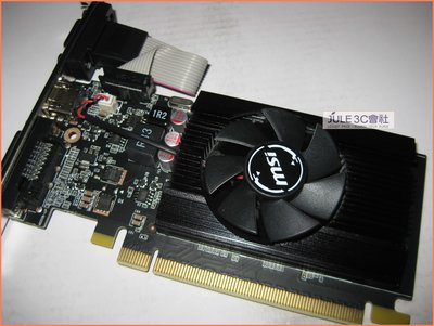 JULE 3C會社-微星MSI GT710 2GD3 LP DDR3/2G/低耗電/風扇版/短版/良品 顯示卡