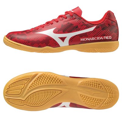 【鞋印良品】MIZUNO 美津濃 MONARCIDA NEO 足球鞋 室內 橡膠 3E楦頭 Q1GA201390 紅色