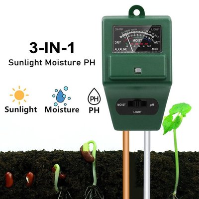 方頭三合一土壤測試儀土壤檢測儀土壤溫度/酸度/光照度/PH計