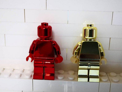 眾誠優品【上新】樂高 LEGO 素色人仔 拆自鑰匙扣 電鍍小紅人小金人 853808 LG704