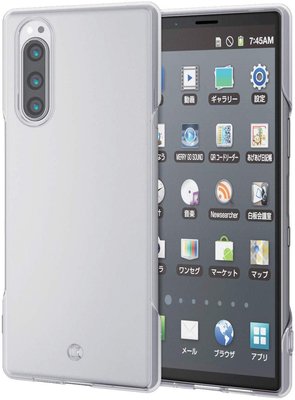 日本 ELECOM Sony Xperia 5 TPU材質高保護性透明軟殼 PM-X5UCTCR