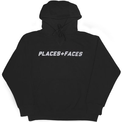 Places + Faces 3M Logo Hoodie 秋冬最新經典十字 反光 可露指帽T 黑色L 現貨【BoXhit】