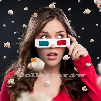✤拍賣得來速✤紙製紅藍3D眼鏡 白紙卡3D立體眼鏡 3D電影專用眼鏡