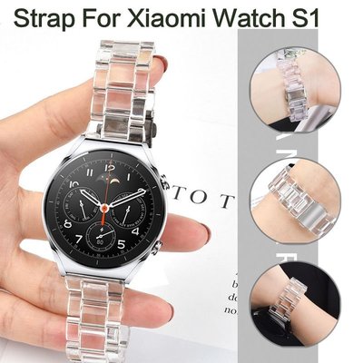 gaming微小配件-小米 Watch S1 智能手錶 錶帶 透明樹脂錶帶 智能手錶錶帶 適用於 Xiaomi Watch S1-gm