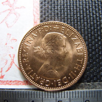 【錢幣鈔】1967年 英國伊莉莎白二世 1/2 PENNY BU原光-單枚