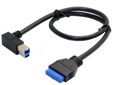 USB19針轉接線 20pin轉USB3.0 B公線 USB3.0轉接線 主機板轉接線 USB B公線 U3-380