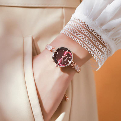 熱銷 kezzi防水石英抽拉式手鏈錶手錶腕錶女士品牌高級感輕奢小眾小錶盤女295 WG047