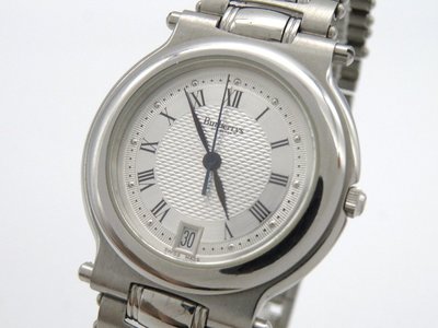 【精品廉售/手錶】瑞士名錶Burberry巴寶莉戰馬 石英中性錶/白銀色錶身錶鍊甚美*靓款*#5000*防水*美品