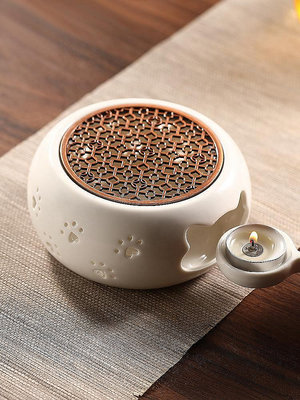溫茶爐小火暖茶玻璃花茶壺蠟燭加熱底座圍爐烤橘子茶具配件煮茶器