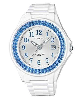 經緯度鐘錶 CASIO指針錶 炫彩BABY 簡約時尚風格 錶圈鑲嵌水鑽 時尚女最愛〔↘790〕LX-500H-2B