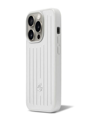 日默瓦蘋果15proma手機殼rimowa15pro手機61寸保護套行李箱手機保護套銀色鋁合金材質商