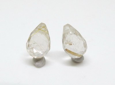 【天然寶石DIY串珠材料-超值組】超美天然鈦晶水滴鳳梨刻面寶石限量款2