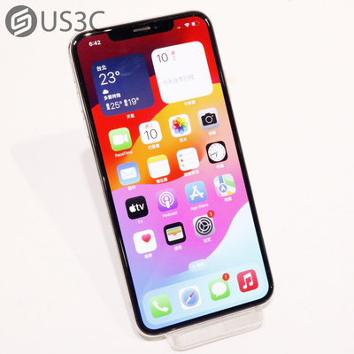 【US3C-青海店】【一元起標】公司貨 Apple iPhone XS Max 256G 銀色 6.5吋 臉部辨識 IP68防水防塵 4G LTE 二手手機
