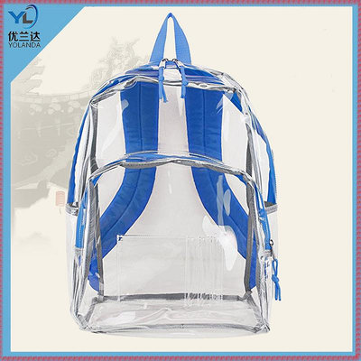 透明PVC雙肩背包兒童書包環保戶外防水輕便學生書包