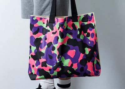 樣衣-Sample Clothing 帆布購物袋 尺寸48X37.5 桃紫迷彩"台灣製造"