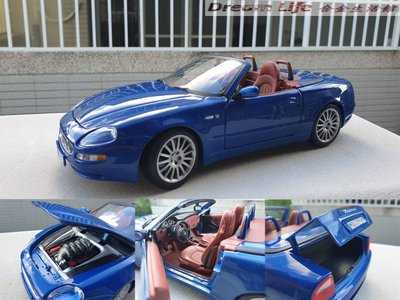 【Bburago 精品】1/18 Maserati GT Spyder 瑪莎拉蒂敞篷車~全新藍色~特惠價~!!