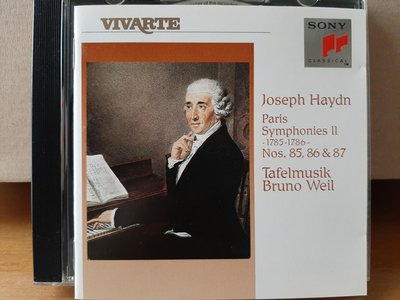 Bruno Weil,Tafelmusik,Haydn-Sym No.85 - 87布魯諾·威爾指揮塔菲爾音樂團(餐桌音樂古樂團)，演繹海頓-85-87號交響曲