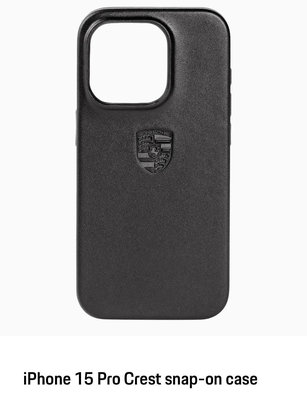 《保時捷車主精品》原廠iPhone 15/ pro15 黑色盾徽手機殼手機套