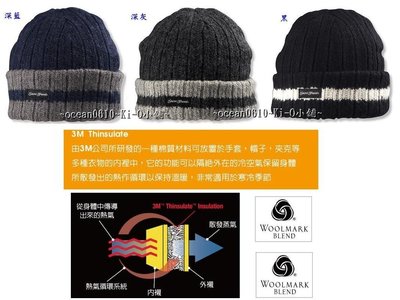~☆Ki-O小舖☆~ Snow Travel 雪之旅 AR-18 3M-Thinsulate 羊毛保暖帽 防寒帽 遮耳帽